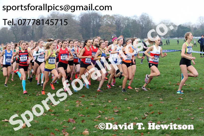 Womens under-17s and junior British Athletics Liverpool Cross Challenge, Sefton Park, Liverpool. Photo:  David T. Hewitson/Sports for All Pics